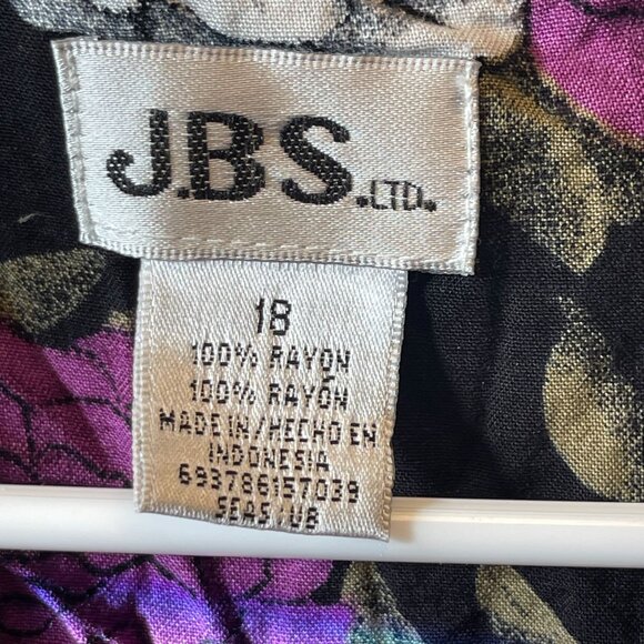 Vintage JBS Ltd Floral Pleated Midi Dress Size 18 - Picture 3 of 10